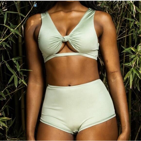 Buffbunny Collection Other - BuffBunny Collection High Rise Bikini Bottom Size XS NWT Green